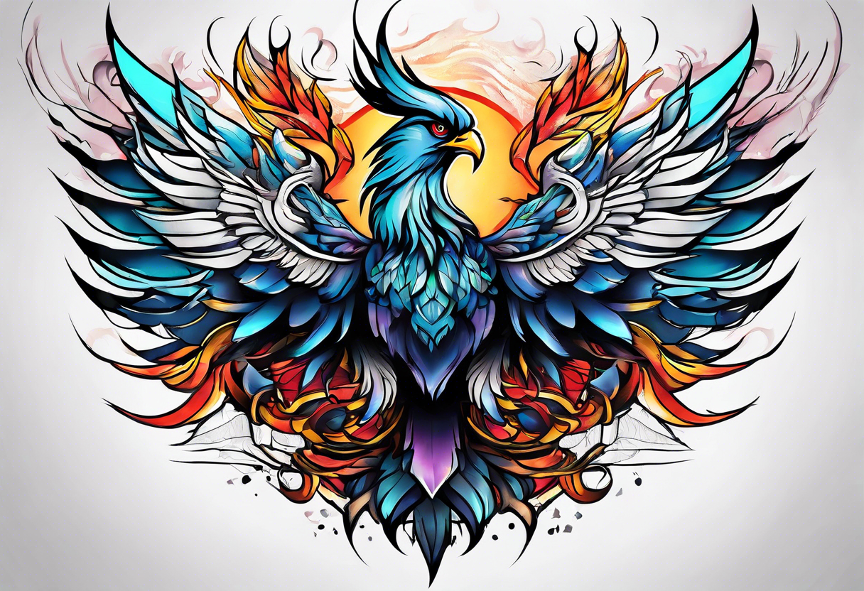 scarred warrior phoenix tattoo idea