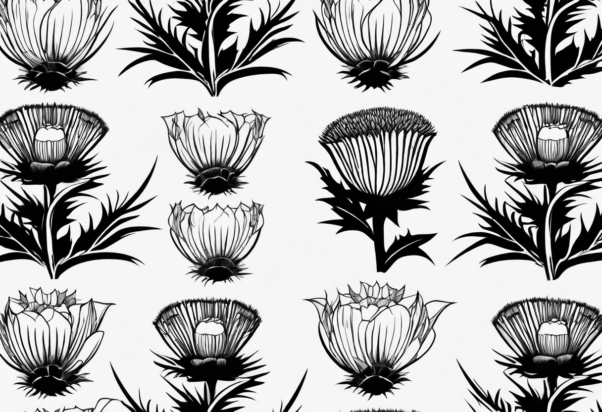 flower of Scotland thistle tattoo idea