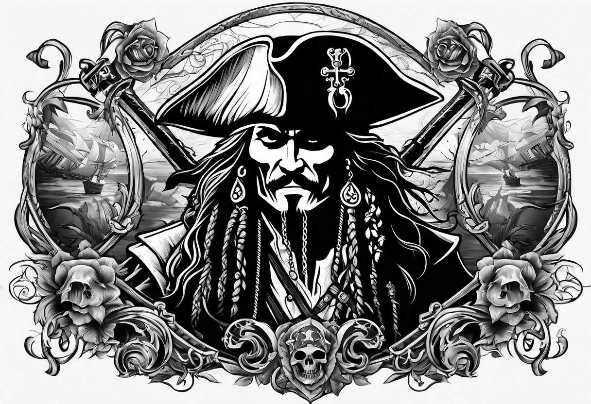 very dark pirates of the Caribbean tattoo idea