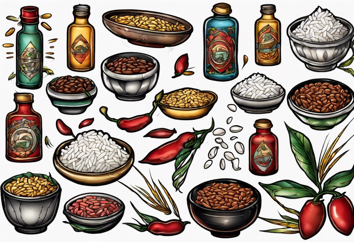 rice and beans tattoo idea