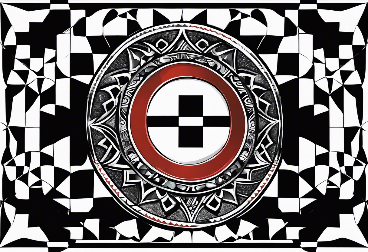 Abstract tribal New Zealand Style. Croatian checker and Northern Ireland giants causeway tattoo idea