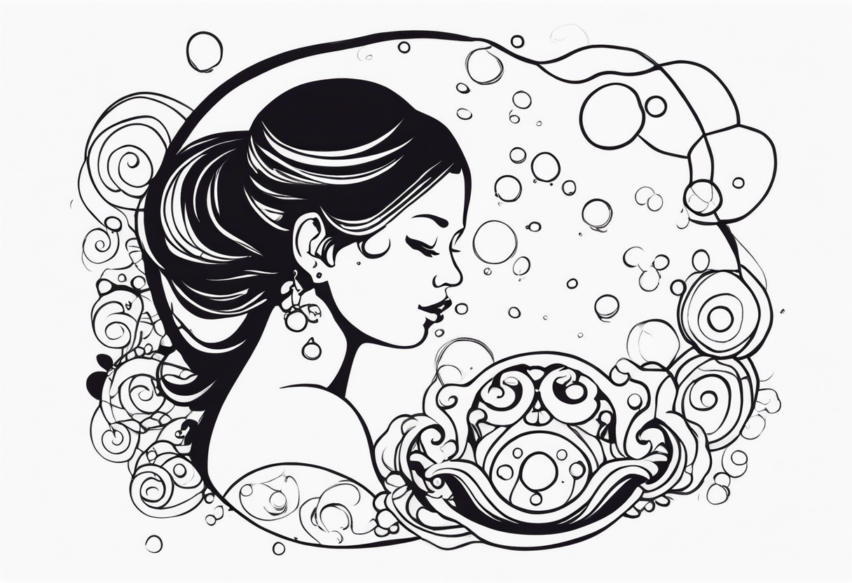 Meditation and bubbles tattoo idea