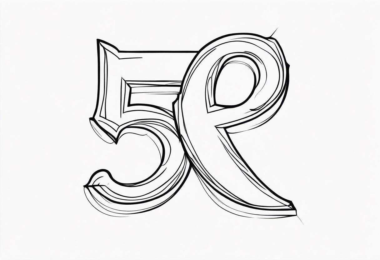 the number 5 tattoo idea