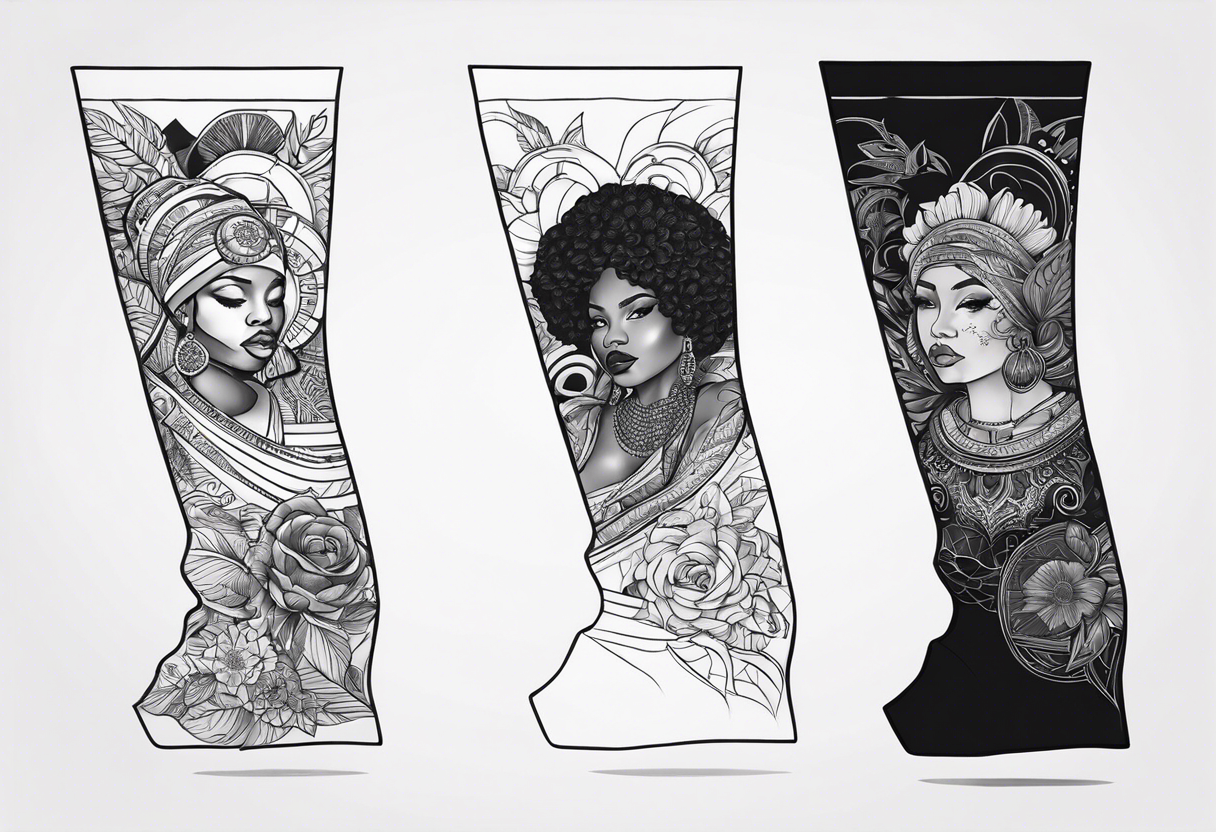 Black history tattoo arm sleeve tattoo idea