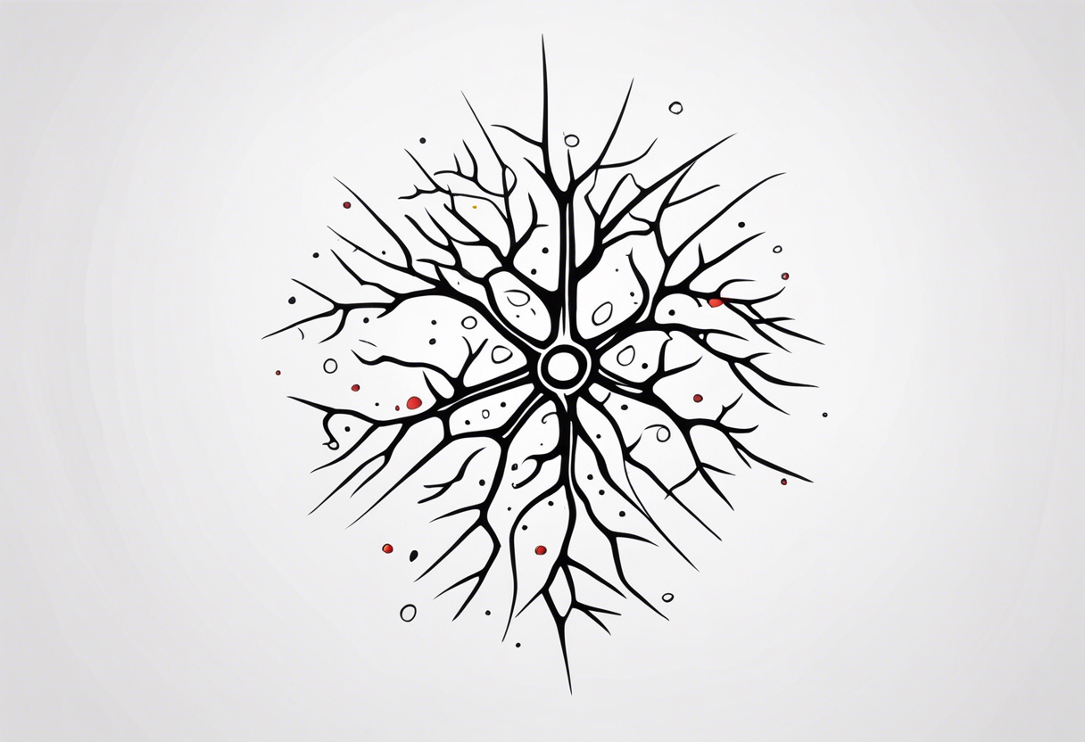 A small tattoo that has a damaged neuron tattoo idea