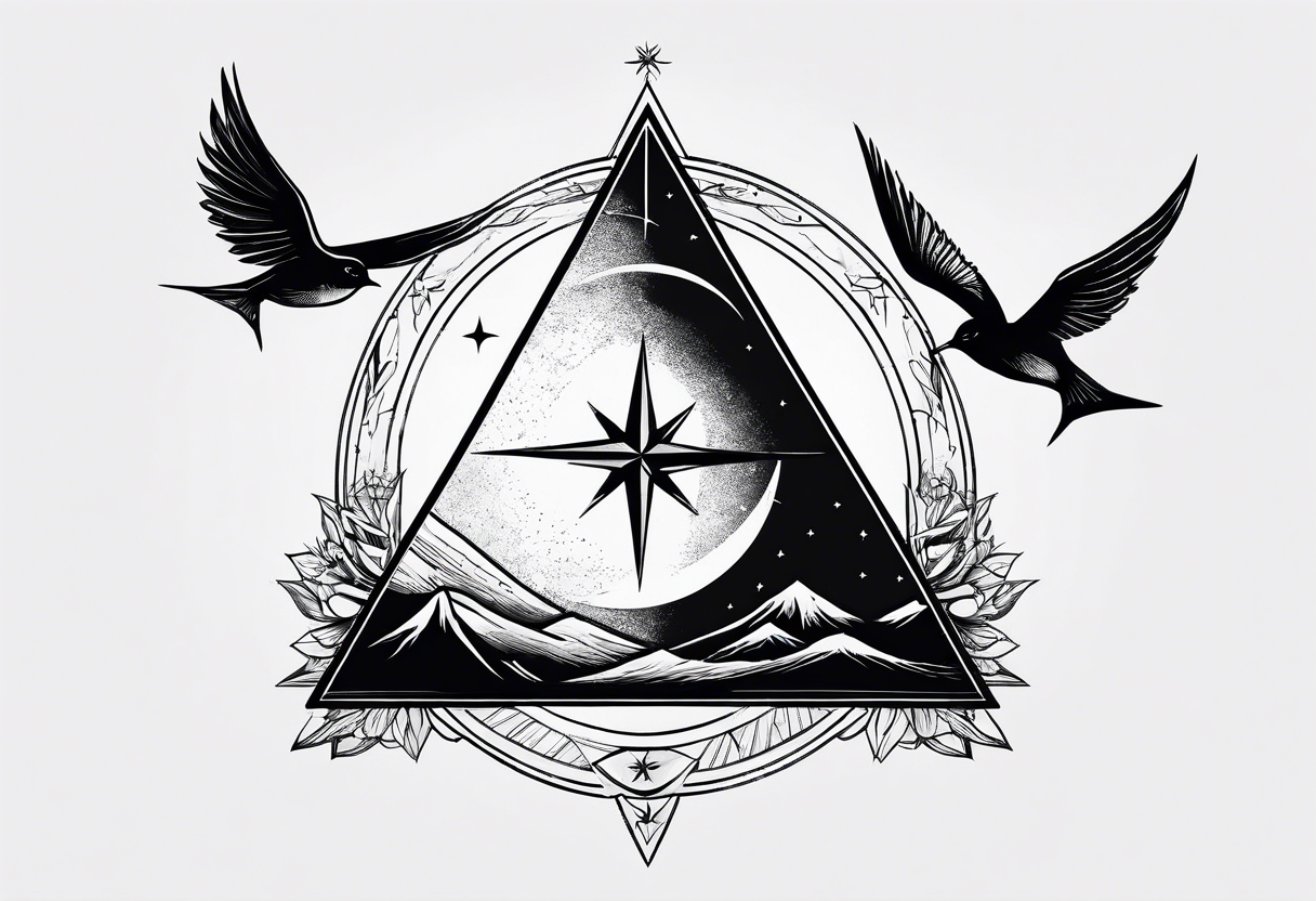 Triangle Moon tattoo | Tattoos, Moon tattoo, Triangle tattoo