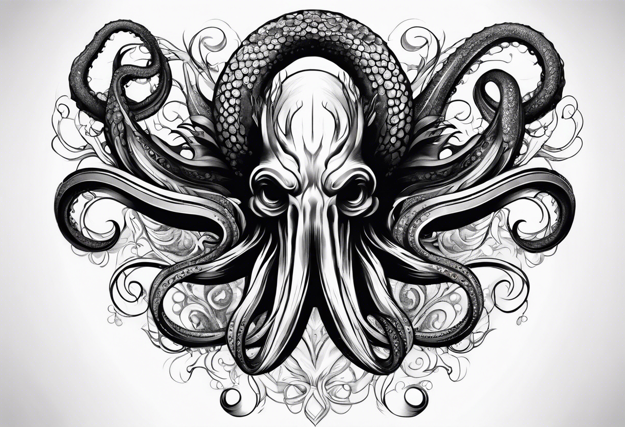 tentacles realism sleeve tattoo idea