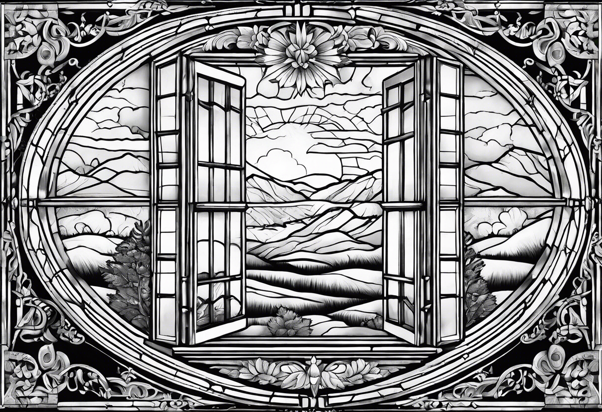 ancient window tattoo idea