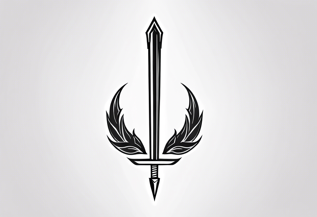 Ancient spartan spear symbol tattoo tattoo idea