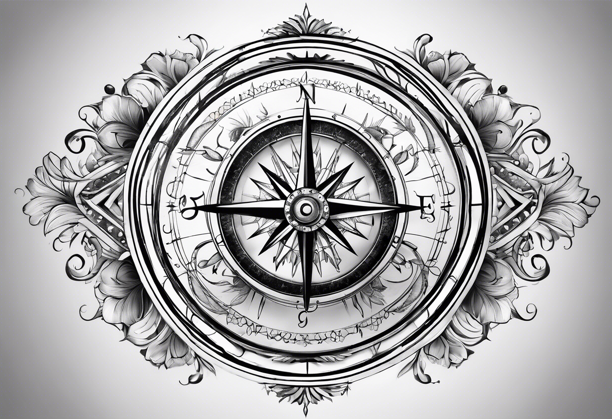 divine proportion and compass tattoo idea