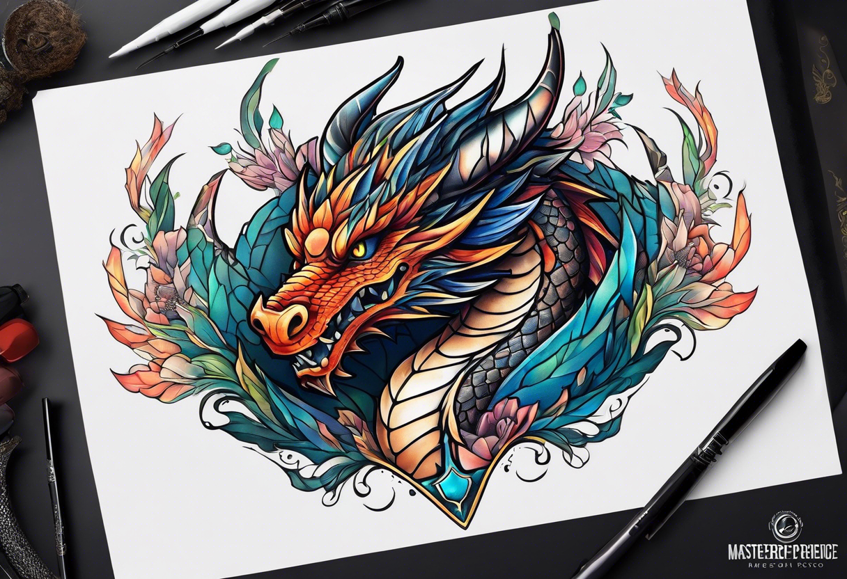 Dragon thigh tattoo tattoo idea