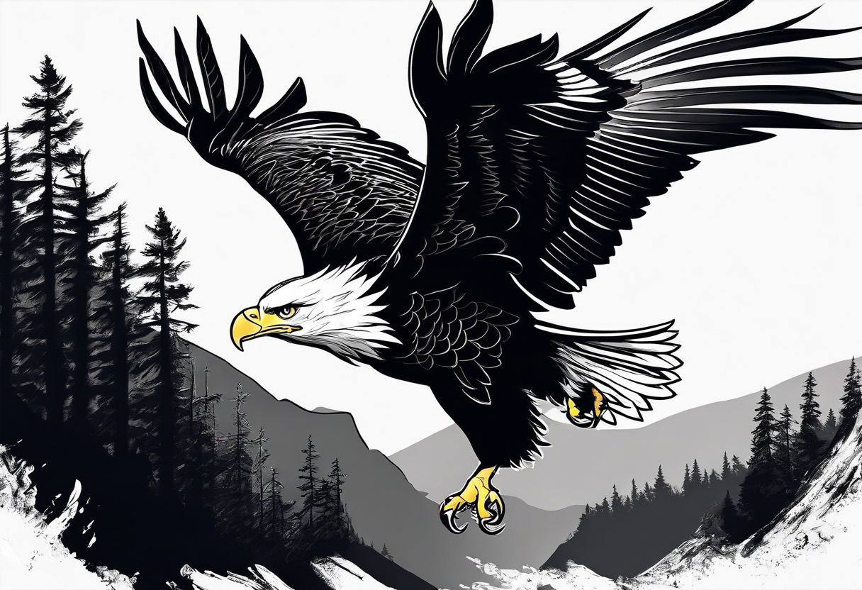 several eagles in flight silhouette without other imagery, only the eagles adding 40:31 somewhere tattoo idea