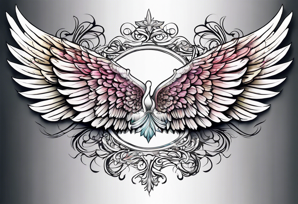 Vector angel wings tattoo design 22658975 Vector Art at Vecteezy