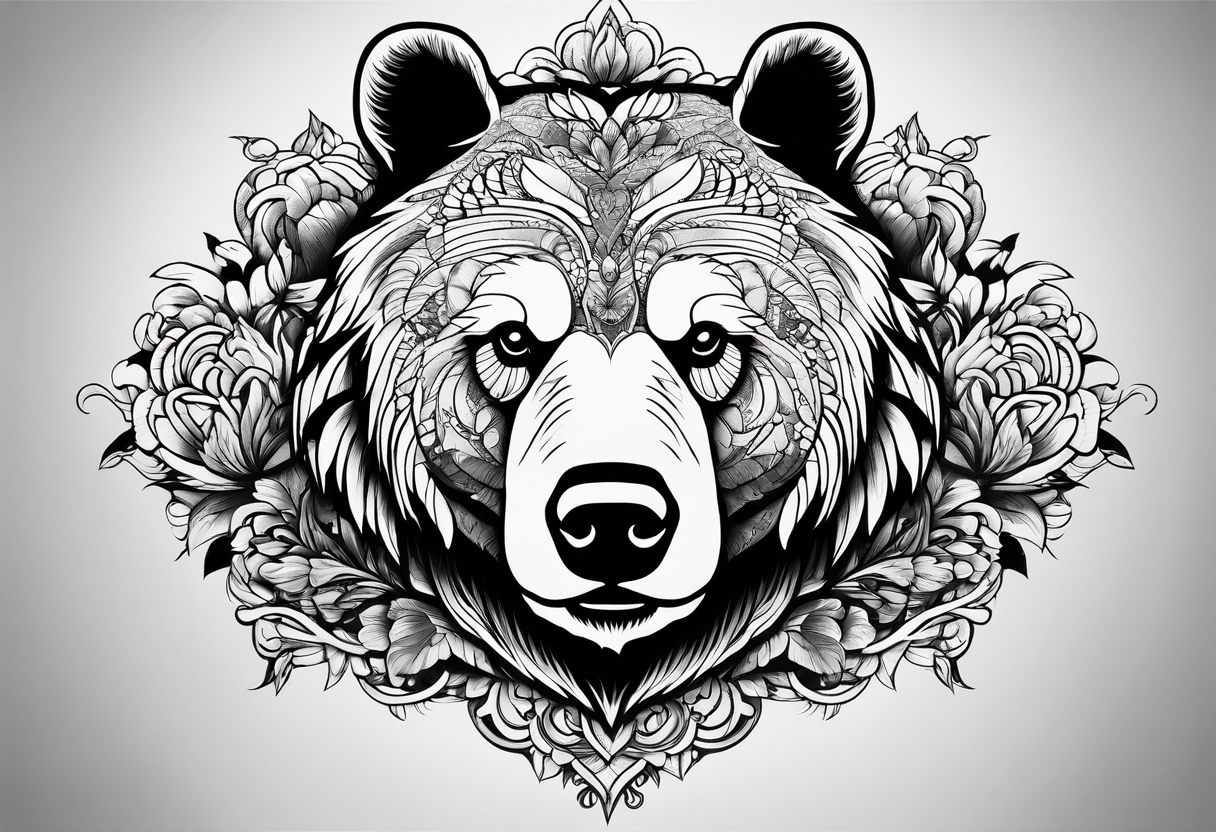 A Bear not to many details tattoo idea