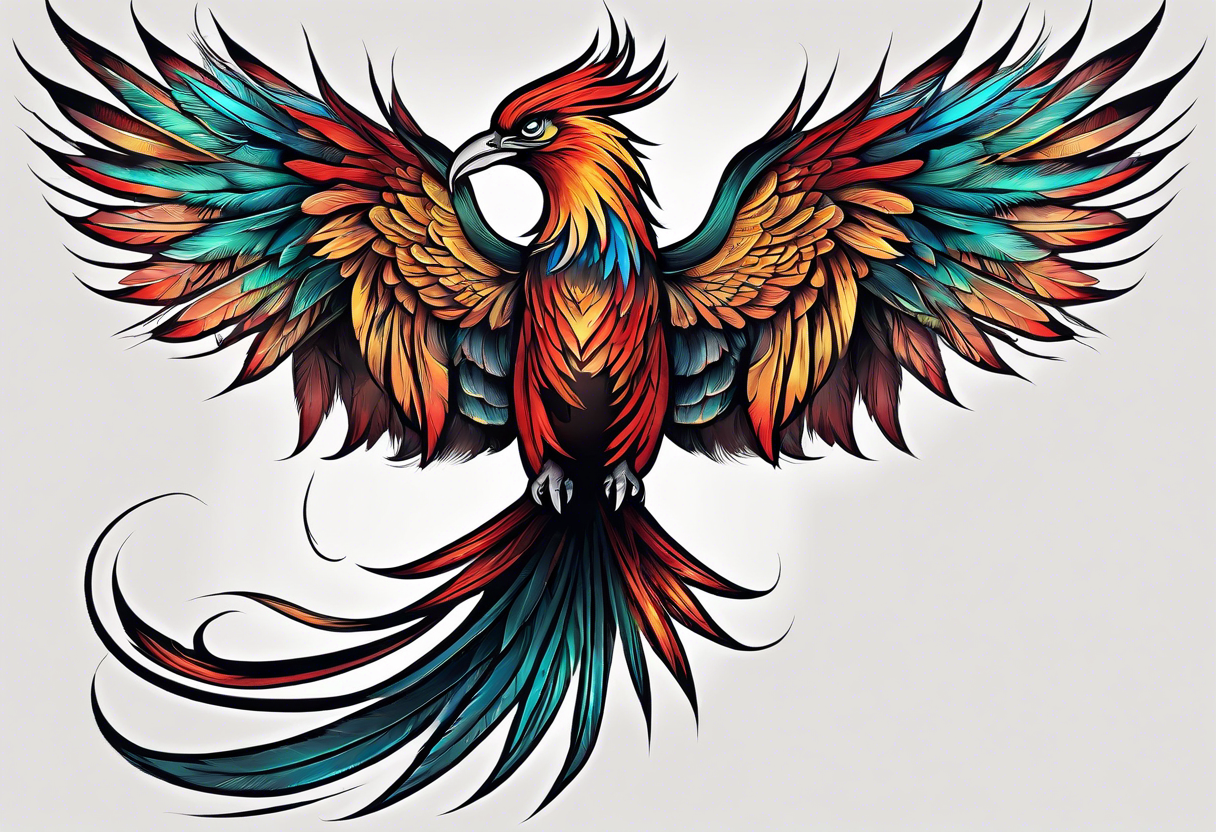 Pheonix bird tattoo | Best neck tattoos, Band tattoo designs, Small neck  tattoos