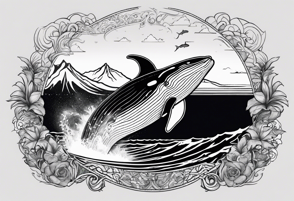 Breaching whale Maui tattoo idea