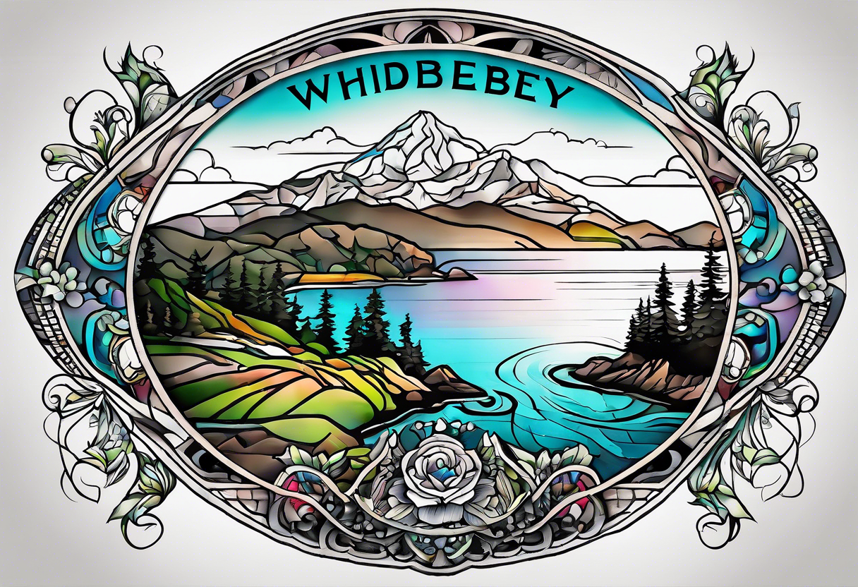 A detailed map of Whidbey Island tattoo idea