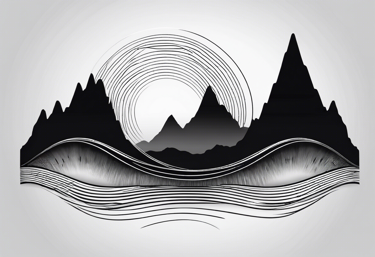 sound wave spectrum tattoo idea