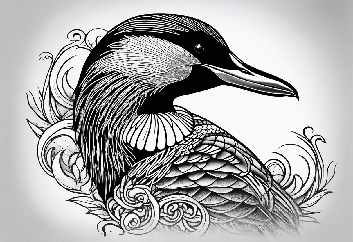 native loon tattoo idea