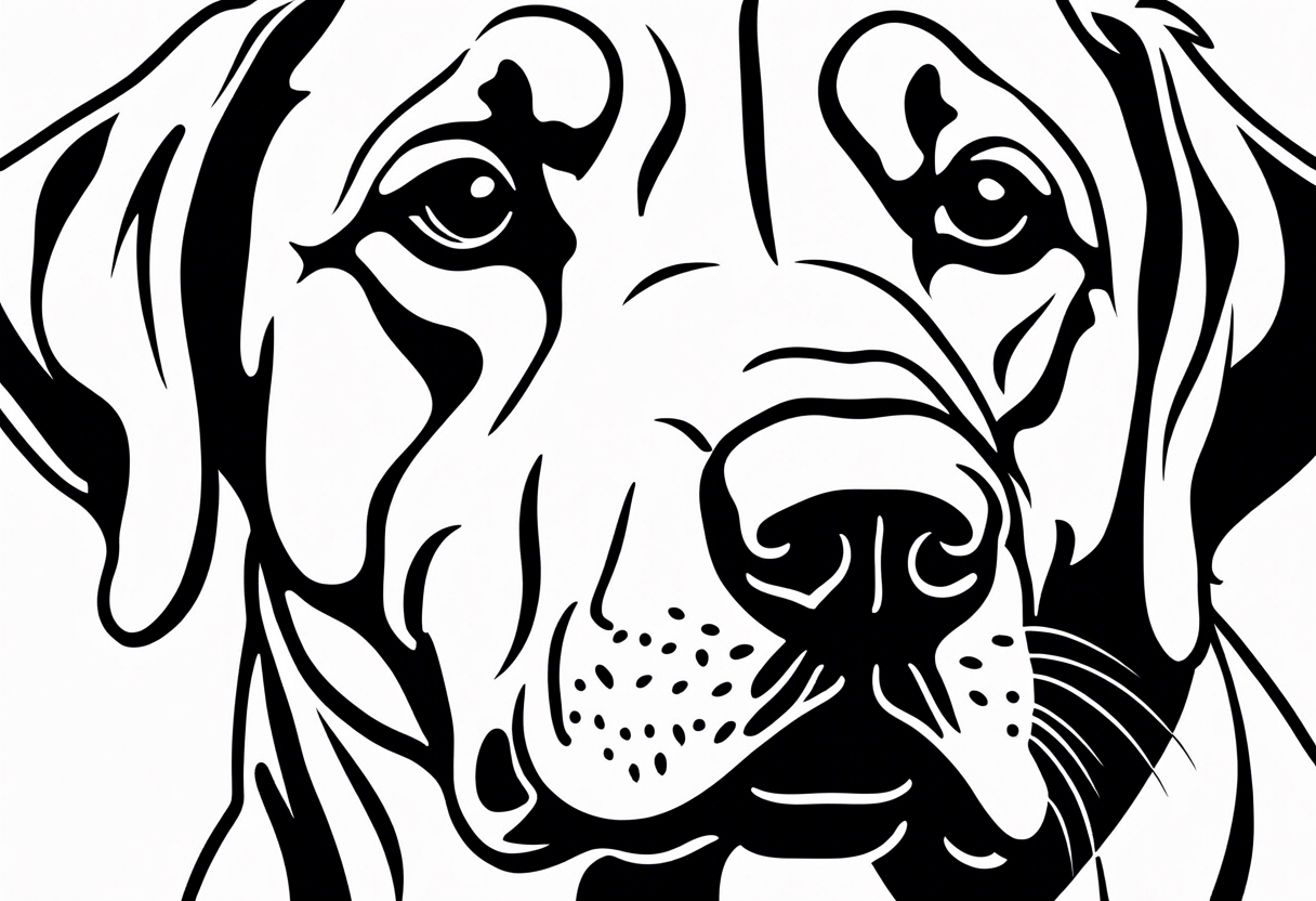 One happy looking yellow labrador retriever tattoo idea