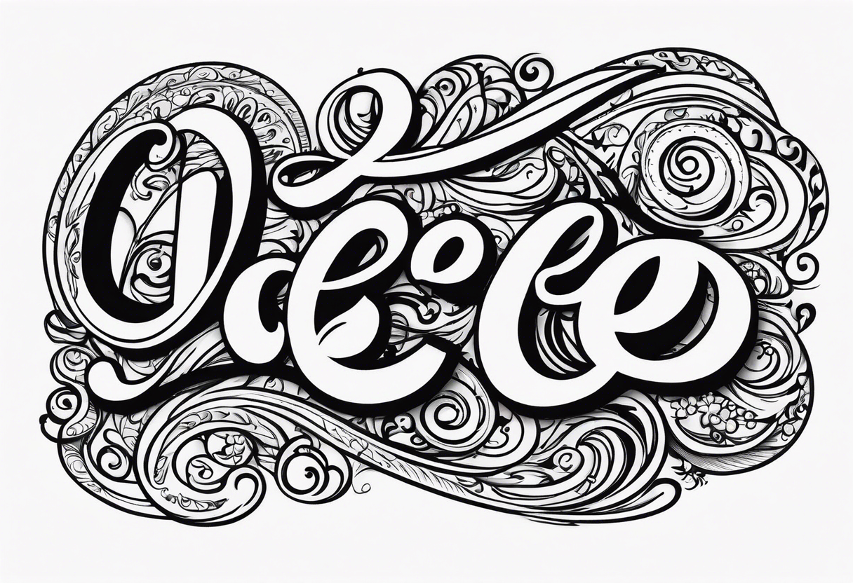 Lee in curly font tattoo idea