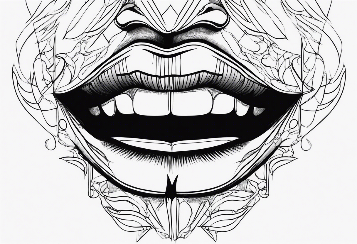 Draw me a mouth with smoke coming out of it tattoo idea
