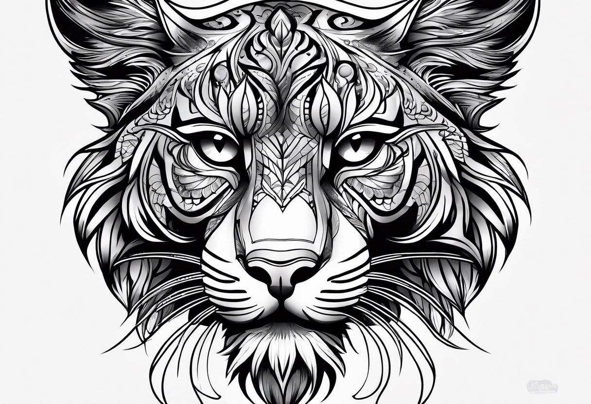 big cat tattoo idea