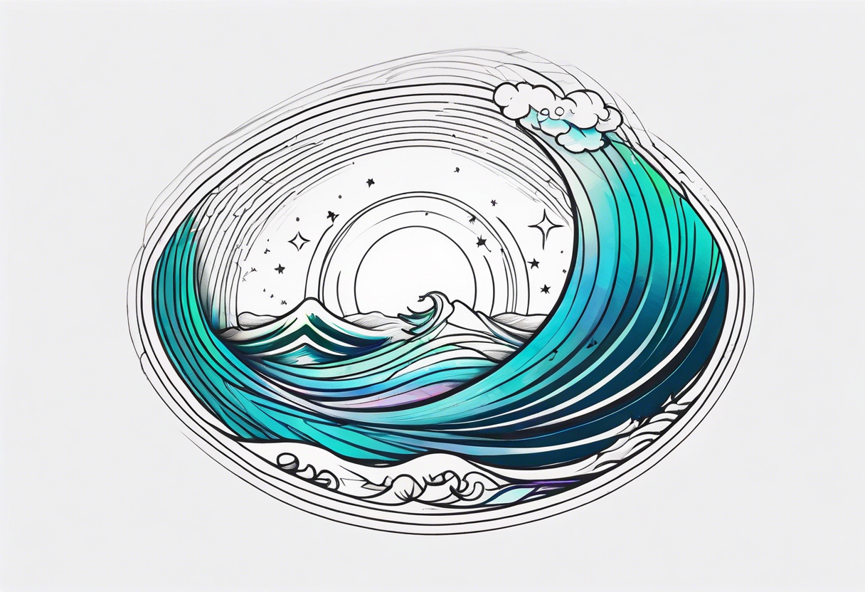 wave diffraction tattoo idea