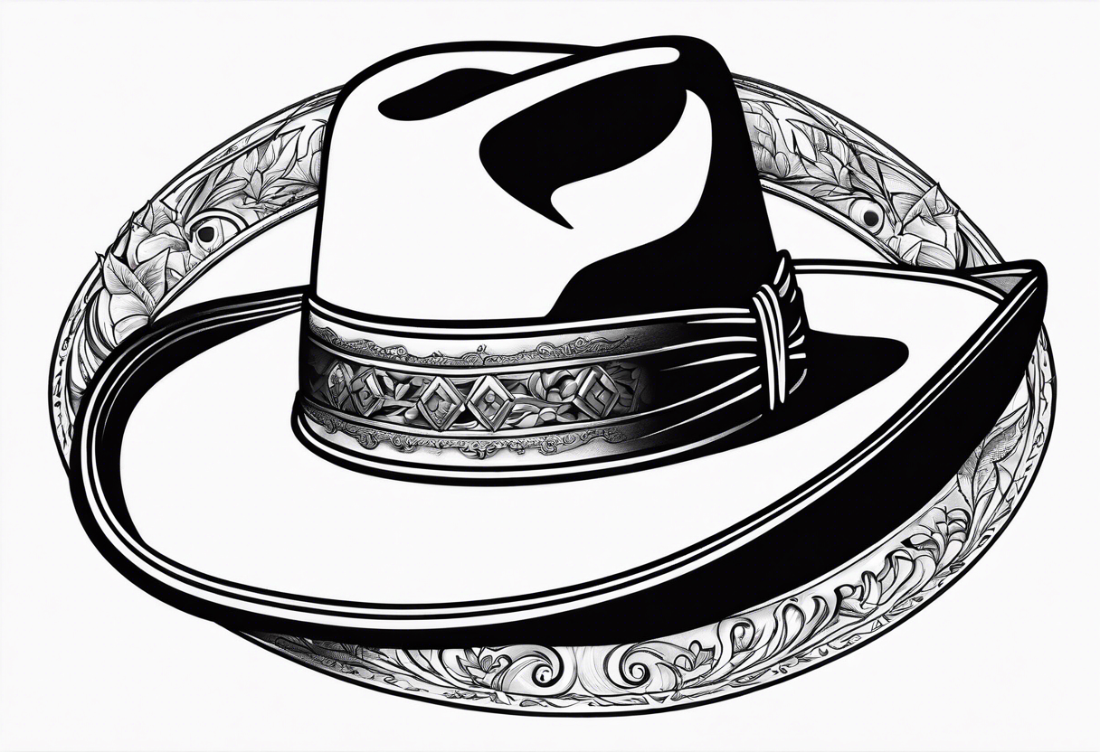 Spooky cowboy hat tattoo idea