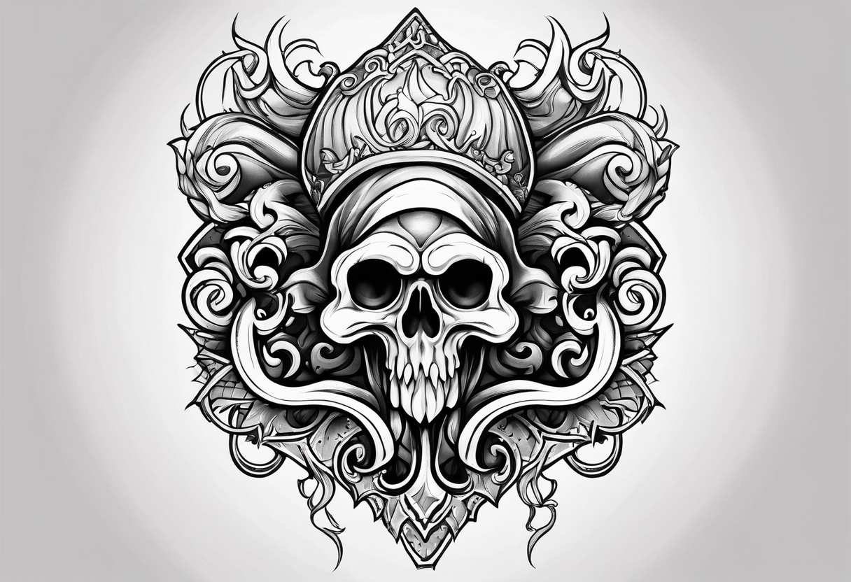 death rock squid tattoo idea