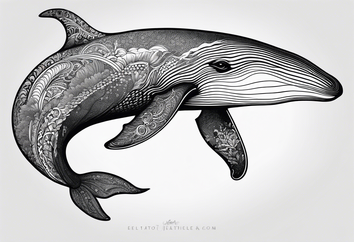 Side profile. whale. tattoo idea