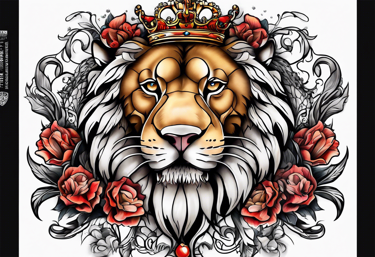 english three lions tattoo idea