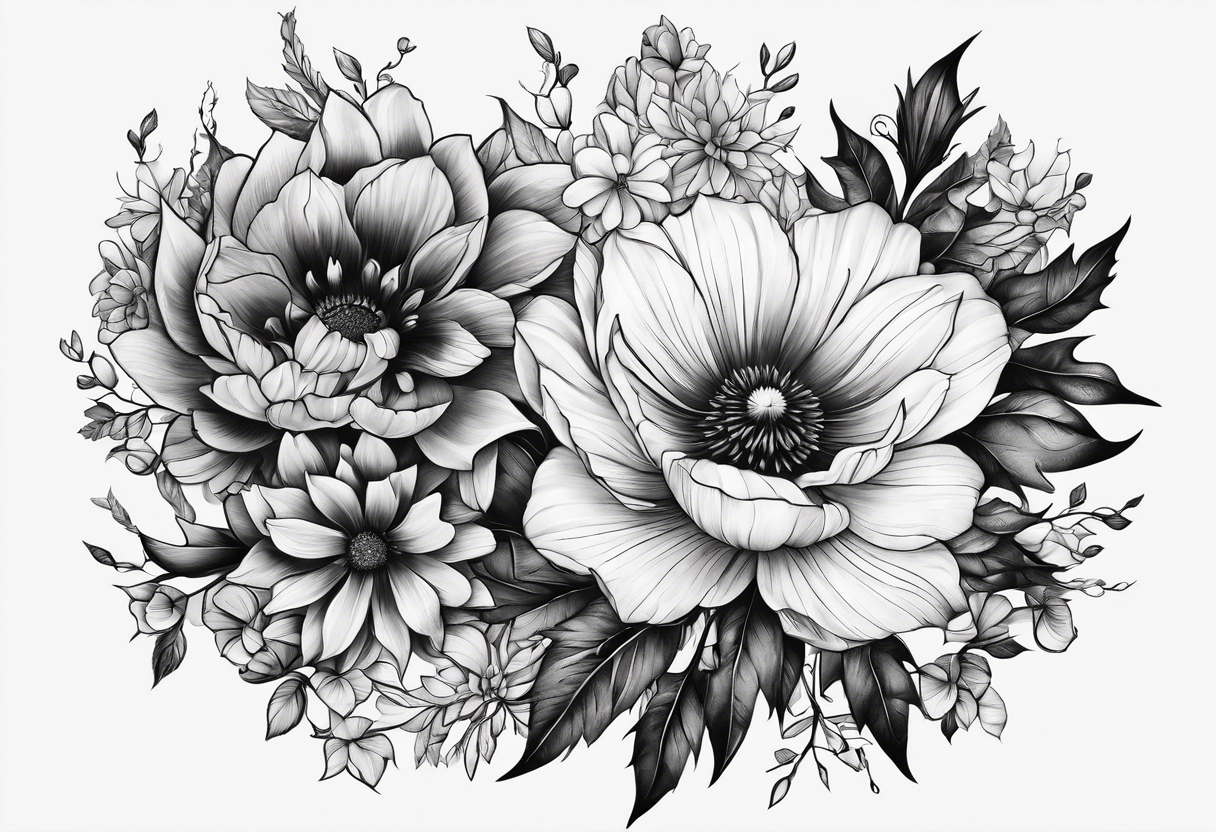 Two paths. One dark, twisted and thorny. Second bright, flowers and beautiful tattoo idea