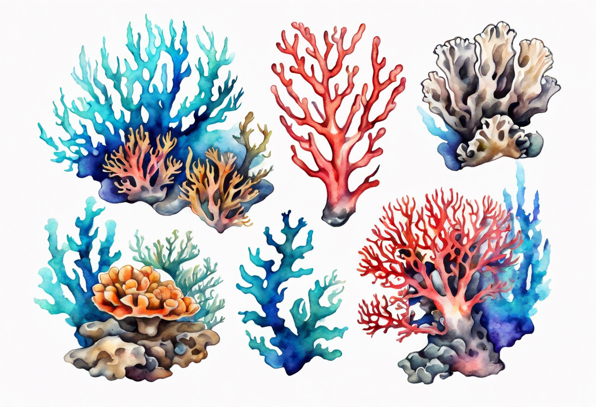 Corals underwater tattoo idea