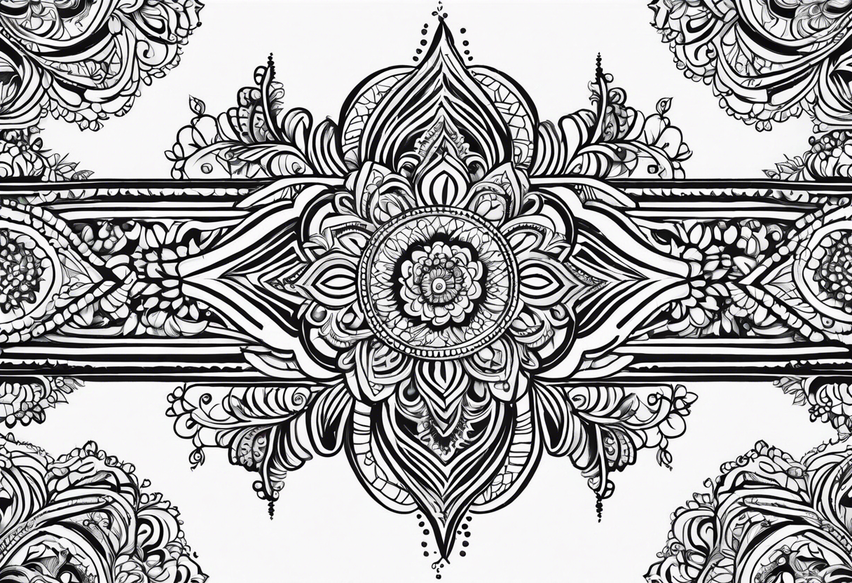 henna pattern tattoo idea