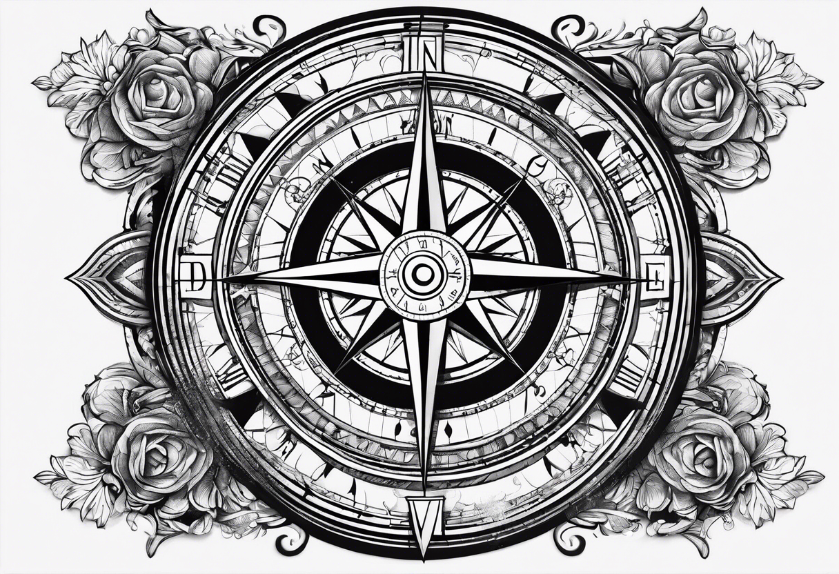 divine proportion and compass tattoo idea