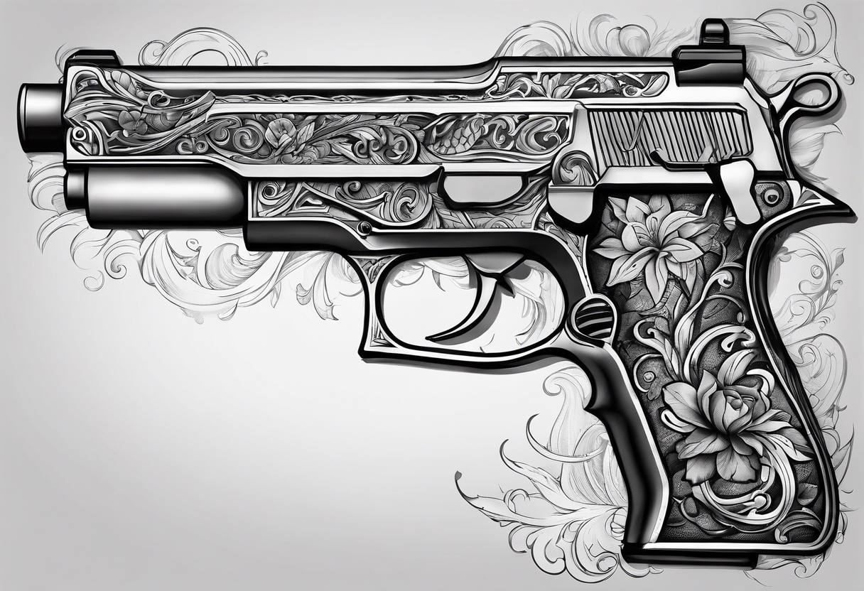 Guns and money tattoo idea