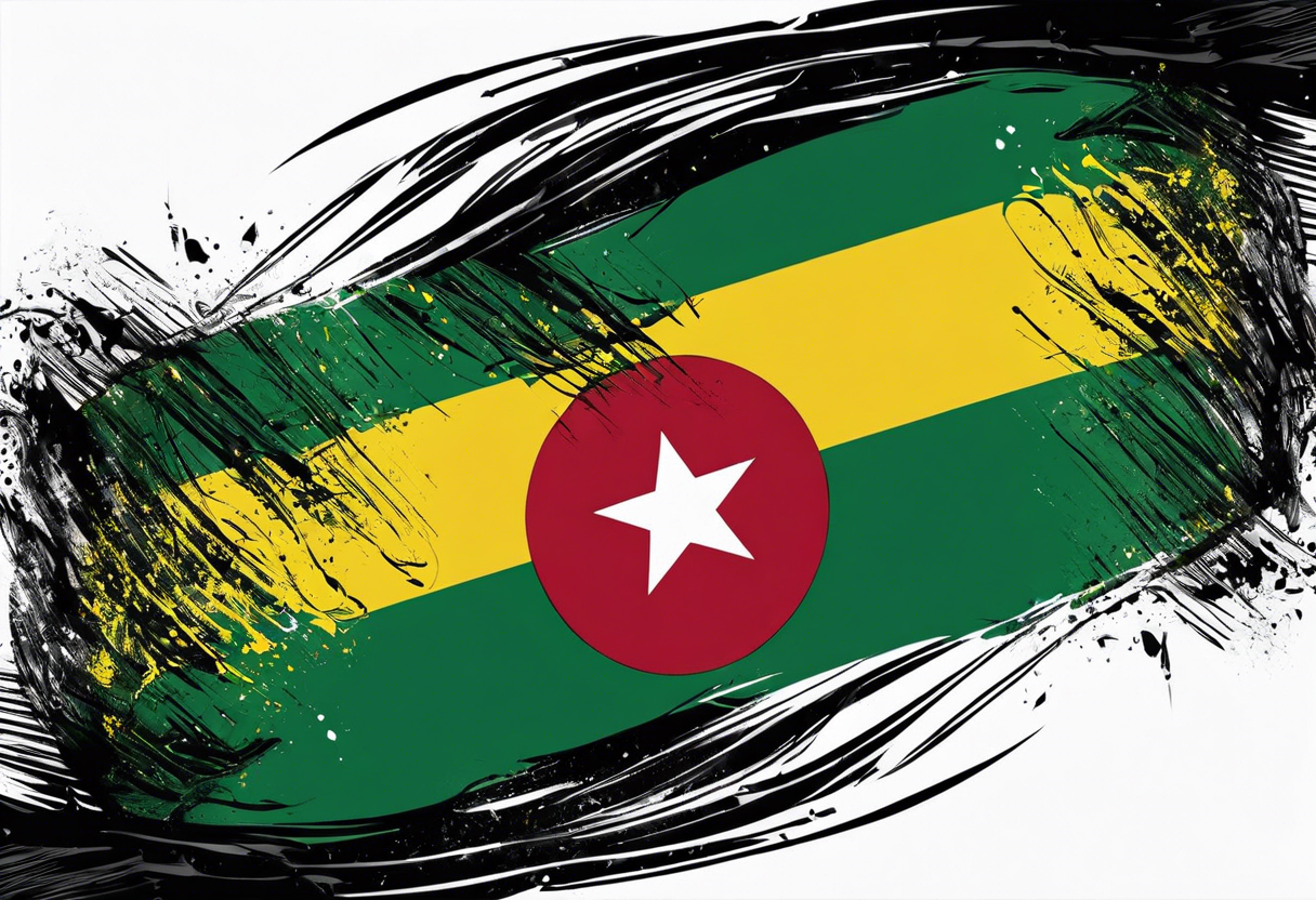 Cameroun flag tattoo idea