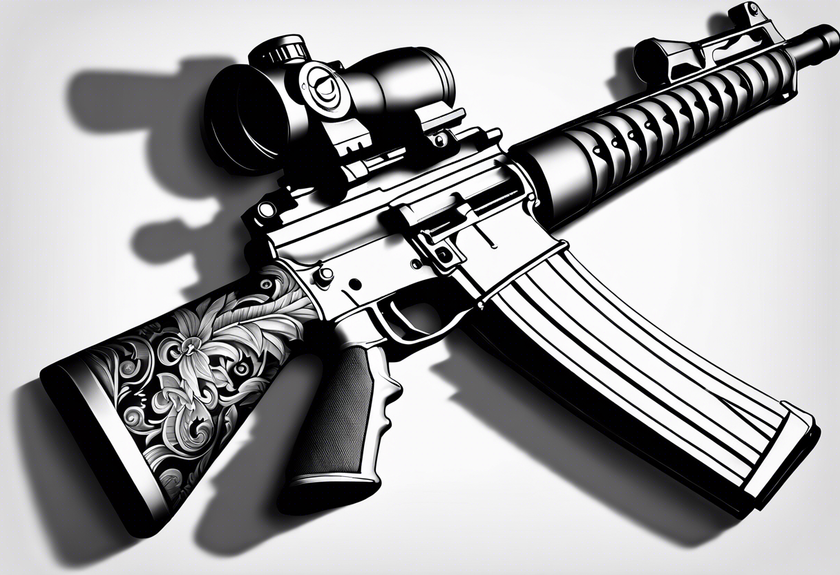 m4a1 rifle tattoo idea