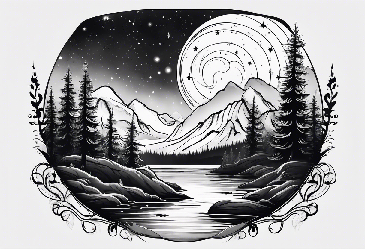 Northern lights tattoo idea