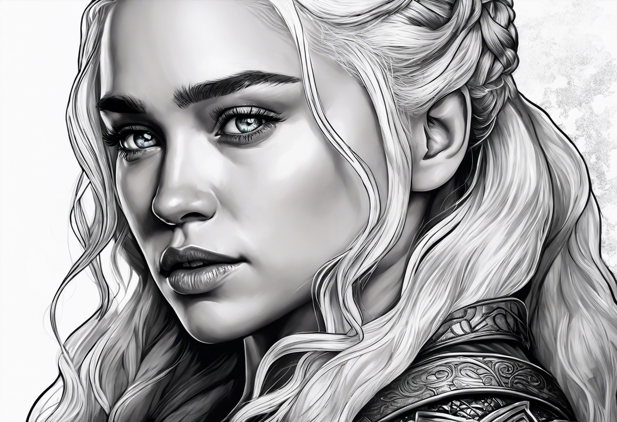 game of thrones daenerys drawn as by tim burotn tattoo idea