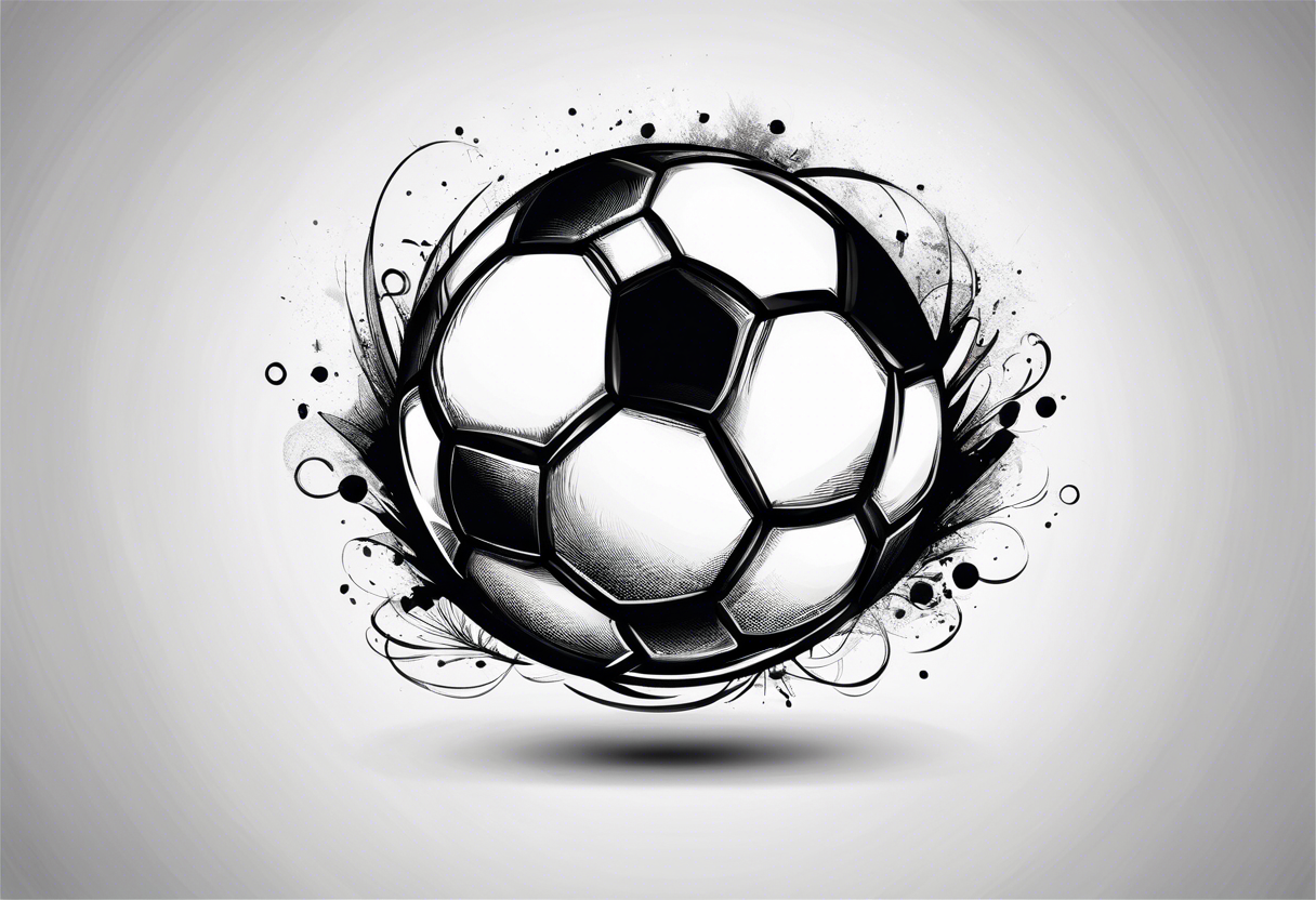 Small soccer ball tattoo idea