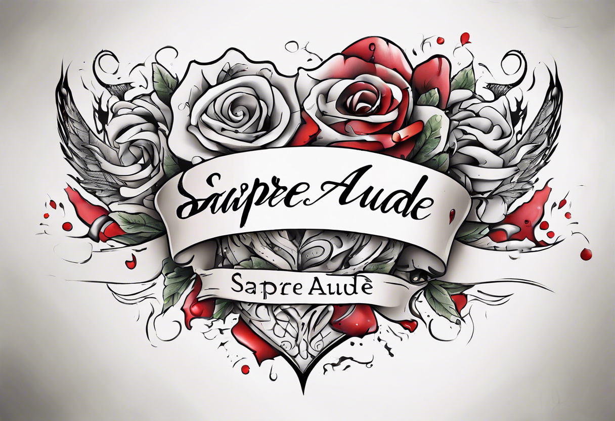 Schriftzug :" sapere aude" Traumfänger, herz tattoo idea