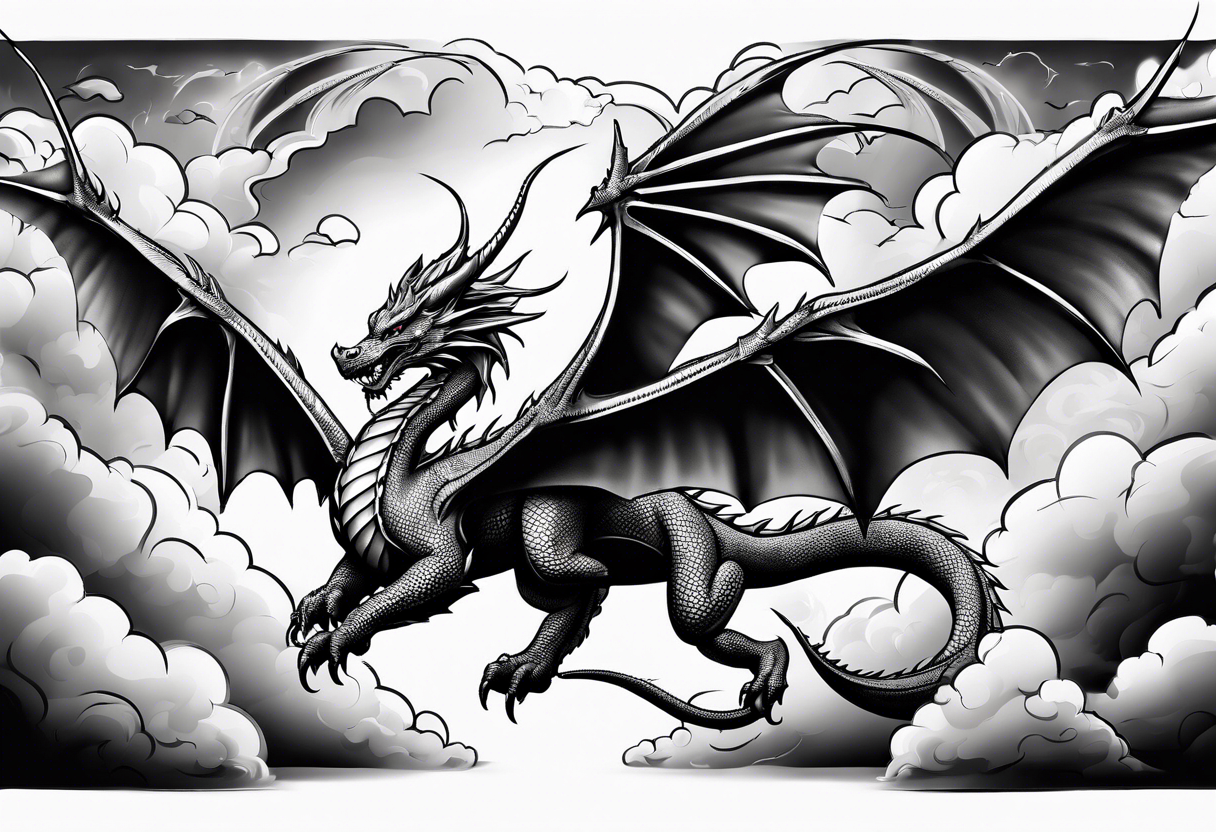 Dragon Tattoo SVG Cut file by Creative Fabrica Crafts · Creative Fabrica