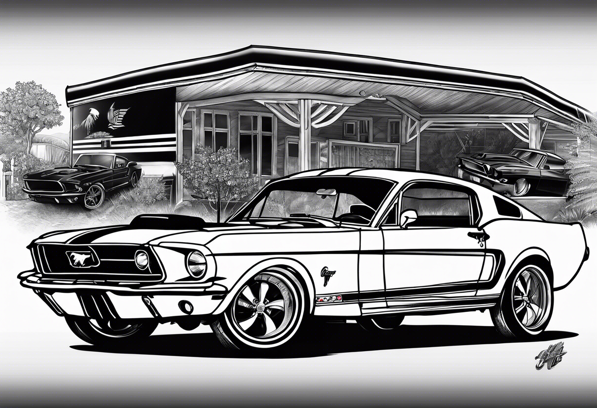 ford mustang tattoo idea