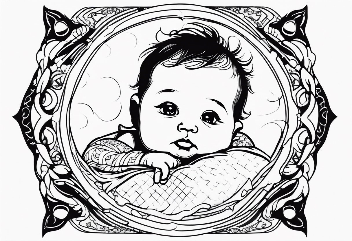 Baby boy tattoo idea