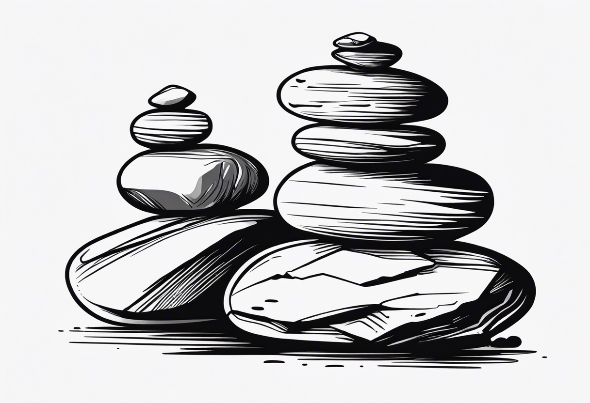 Rocks stacked on top of each other tattoo idea