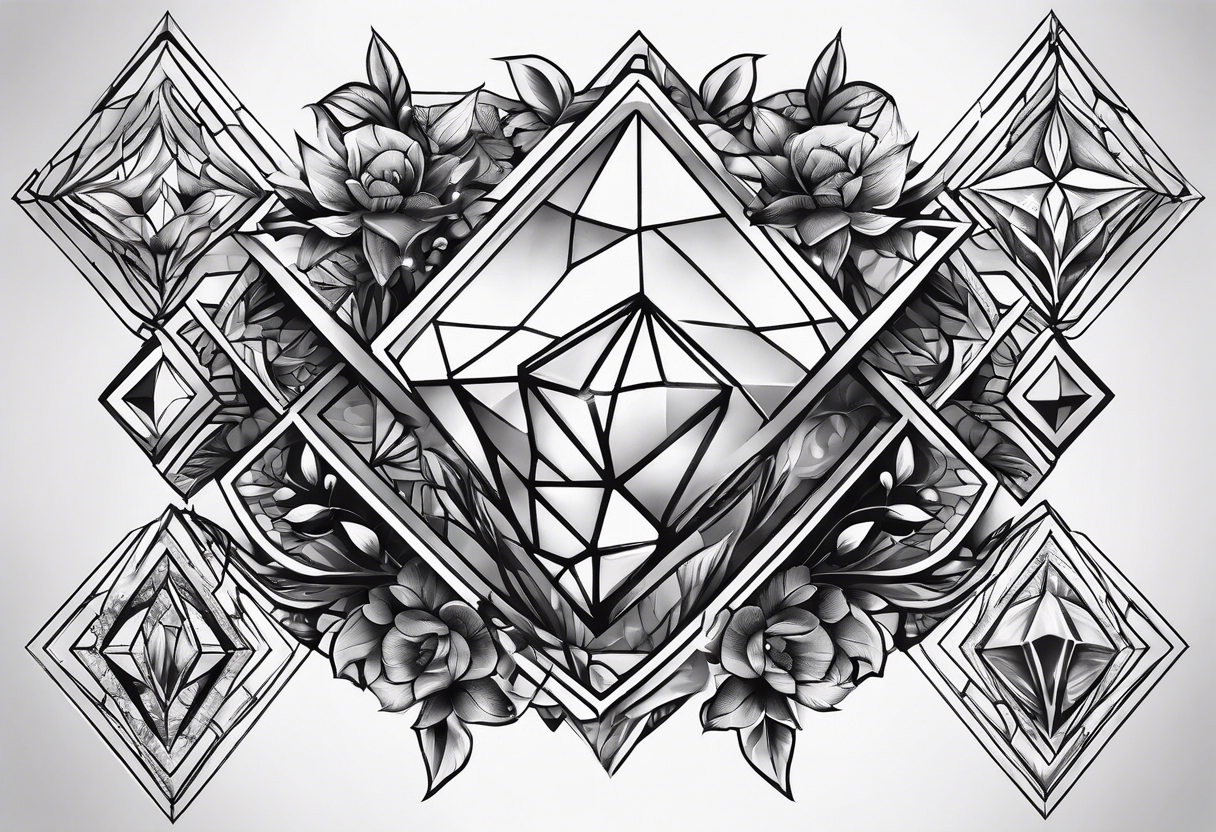 diamonds tattoo idea