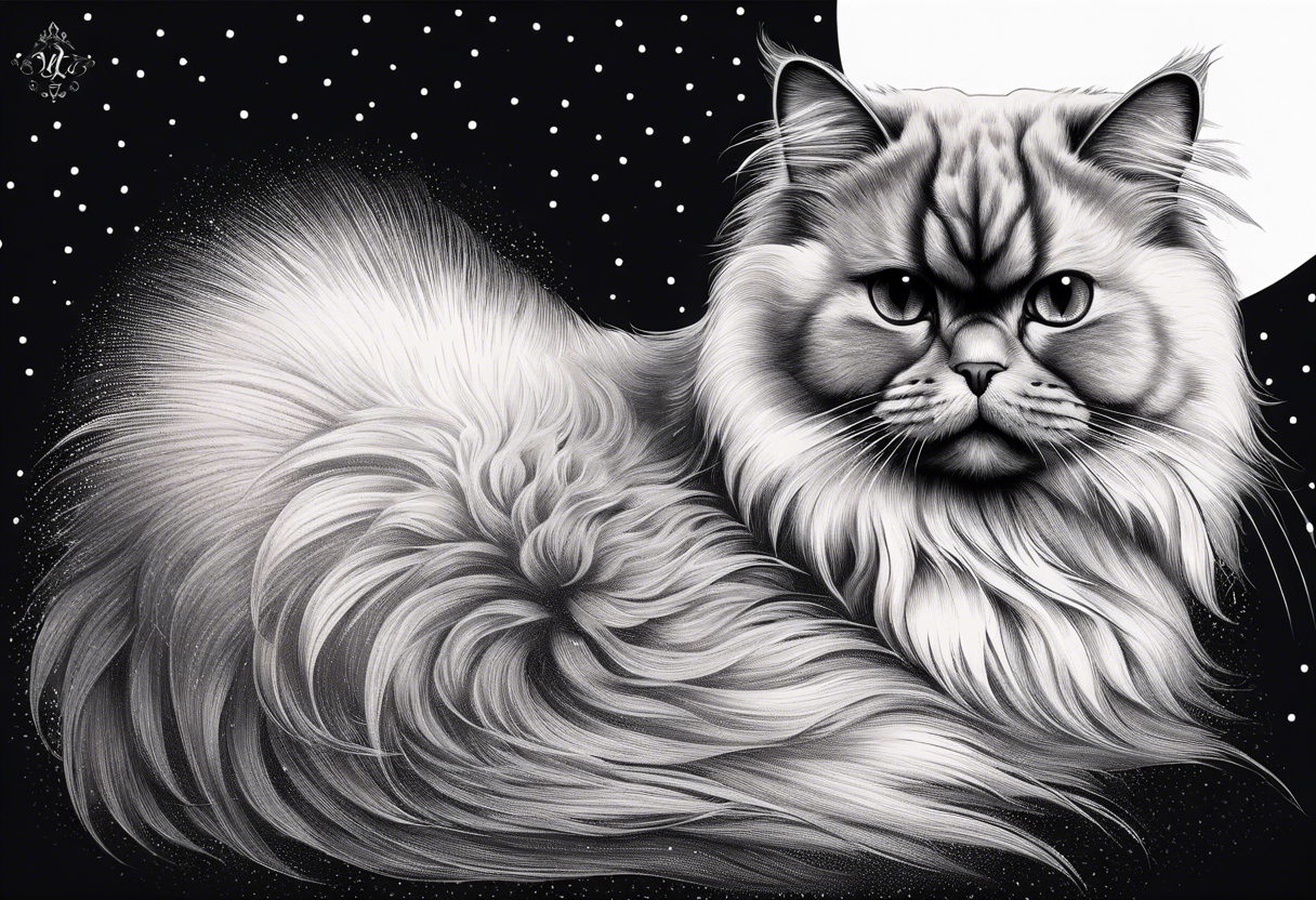 persian cat tattoo idea