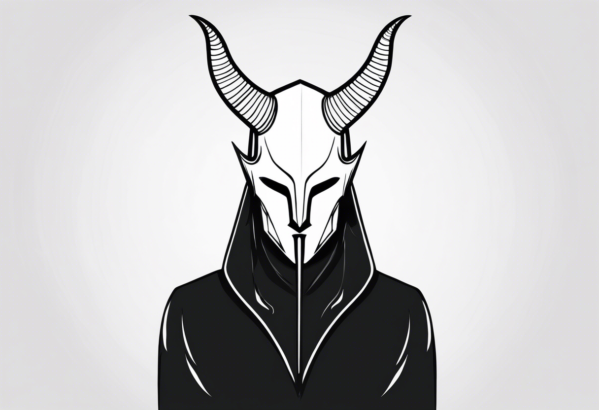 Anonymous with horns tattoo idea